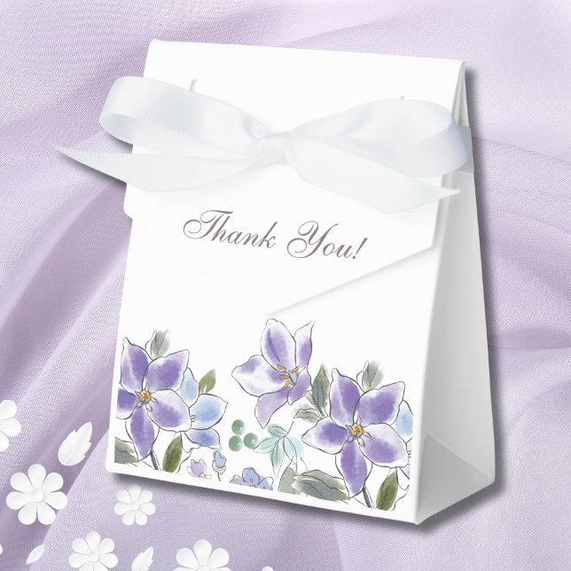Feminine Lilac Floral Bridal Shower  Favour Box (Creator Uploaded)