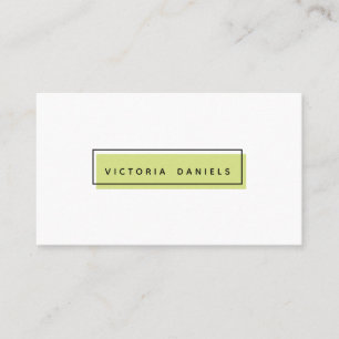 Feminine Logo Green Minimal professional Business Card