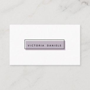 Feminine Logo   Lavender    social media icons Business Card
