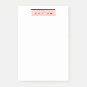 Feminine Logo Pink Personalised professional Post-it Notes
