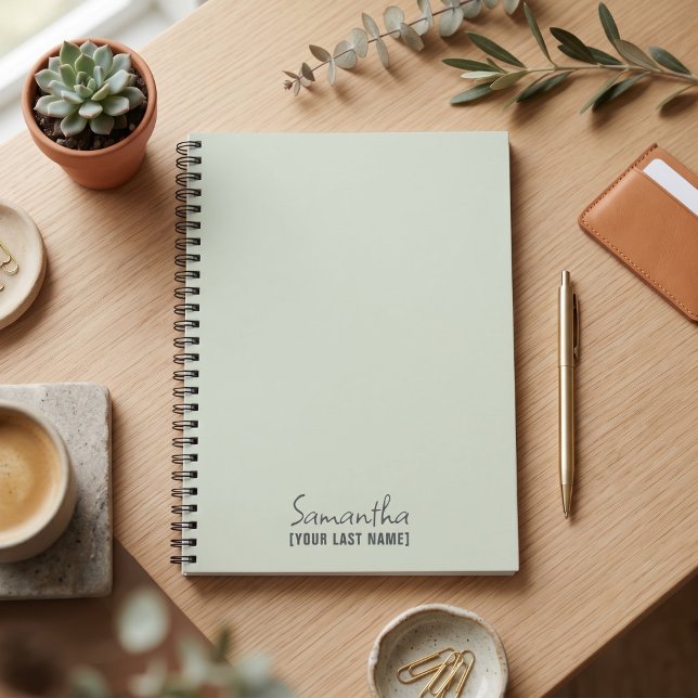 Feminine Minimalist | Dusty Sage Notebook (Feminine Minimalist | Dusty Sage Notebook)