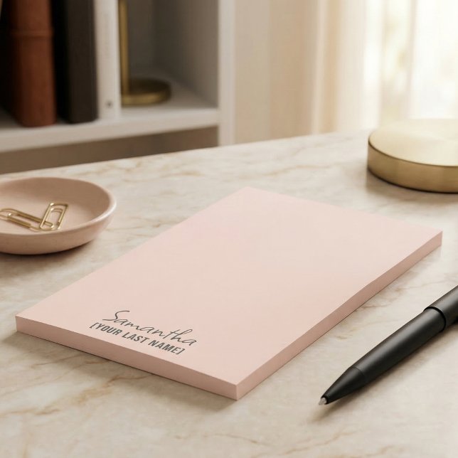 Feminine Minimalist Notepad | Rose Beige (Feminine Minimalist Notepad  Rose Beige)