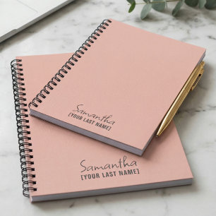 Feminine Minimalist Rose Beige Notebook
