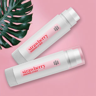 Feminine Modern Pink Girly Makeup Lip Balm Tube