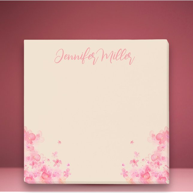 Feminine named watercolor Sakura japanese flowers Post-it Notes (Creator Uploaded)