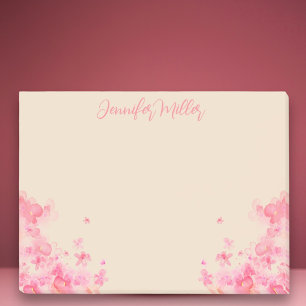 Feminine named watercolor Sakura japanese flowers Post-it Notes