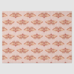 Feminine Nature Pattern – Coral Moth Design Tissue Paper