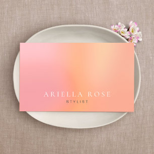Feminine Ombre Blush Pink Professional  Business Card
