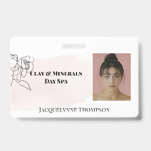 Feminine Photo ID Tag Badge