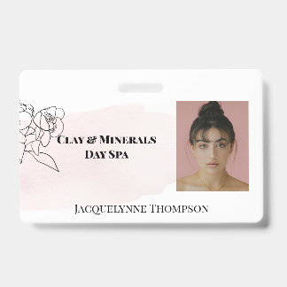 Feminine Photo ID Tag Badge