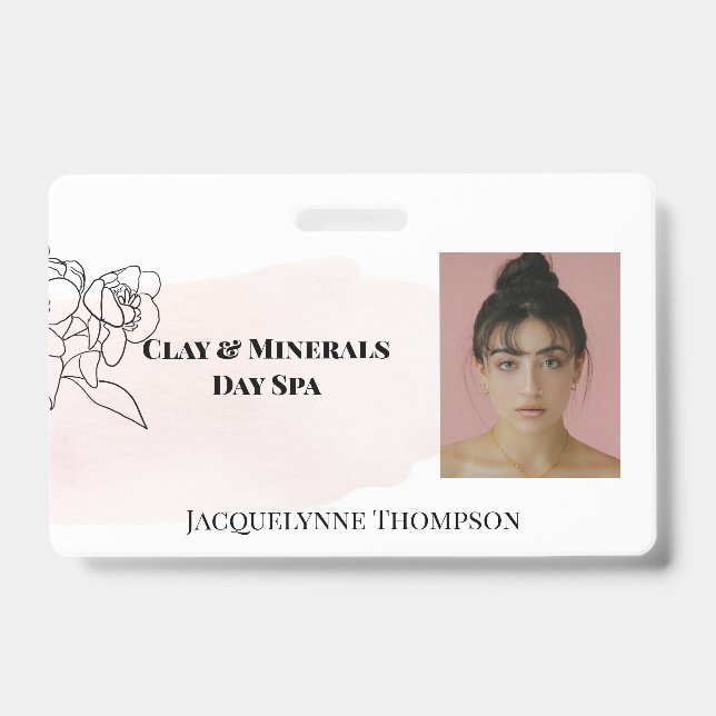 Feminine Photo ID Tag Badge (Front)