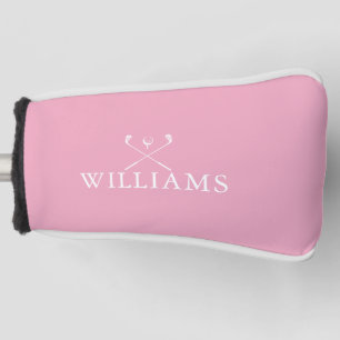 Feminine Pink Custom Name Golf Clubs Head Cover