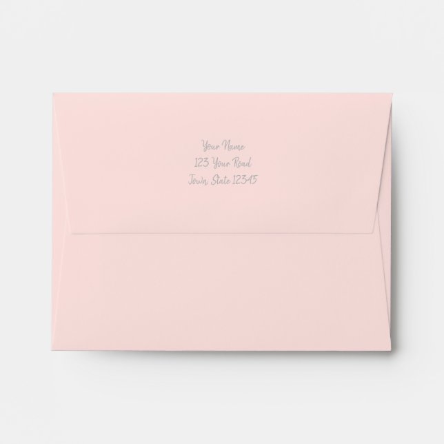 Feminine Pink Light Shade of Pretty Pinkish Colour Envelope (Back (Top Flap))