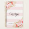 Feminine Pink Stripes Floral Personalised Planner