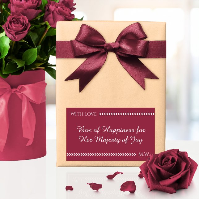 Feminine Romantic Gift Wrap  Rectangular Sticker (Creator Uploaded)