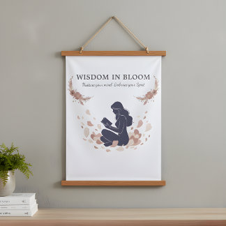 Feminine Silhouette Flowers Tapestry