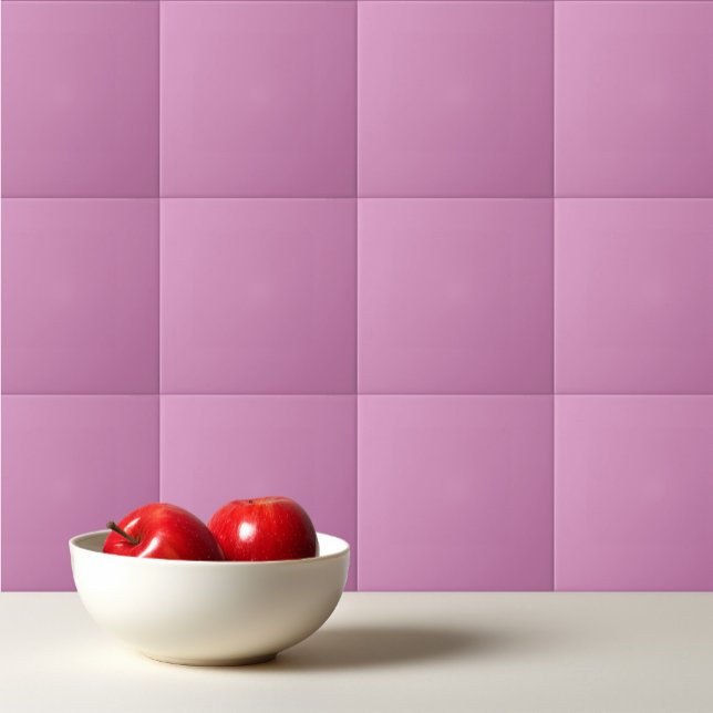 Feminine solid colour plain pink Cyclamen Tile (Creator Uploaded)