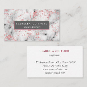 Feminine sparkling rose gold professional business card