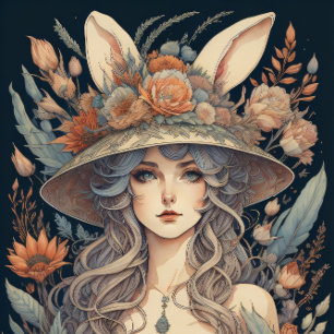 Feminine steampunk woman v22 tissue paper Decoupag