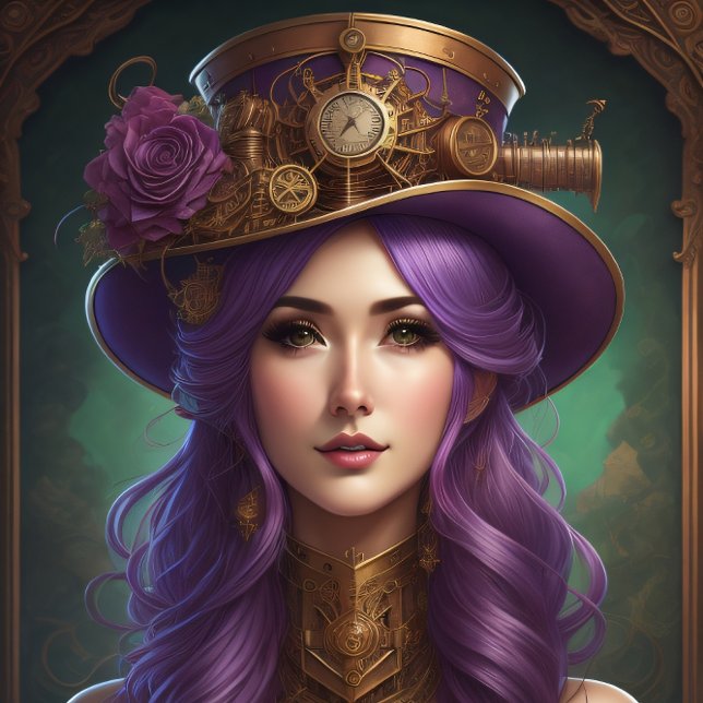 Feminine steampunk woman v3 tissue paper Decoupage (Creator Uploaded)