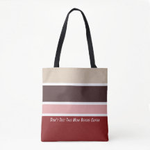 Feminine Stripes Coffee Mum Quote Tote Bag