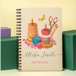 Feminine Stylish Seamstress Tailor handmade Script Notebook