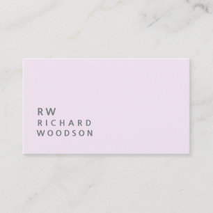 Feminine Trendy Soft Pale BabY Pink Minimal Business Card