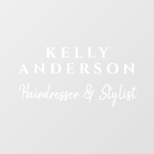Feminine Typography Business Name Hairdresser 