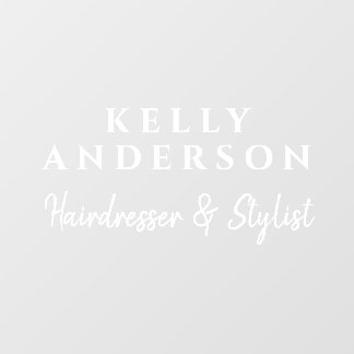 Feminine Typography Business Name Hairdresser 