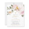 Feminine Watercolor Blush Flowers Girl Baptism