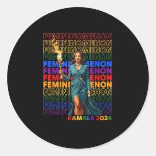 Femininomenon Funny Kamala Harris  Classic Round Sticker