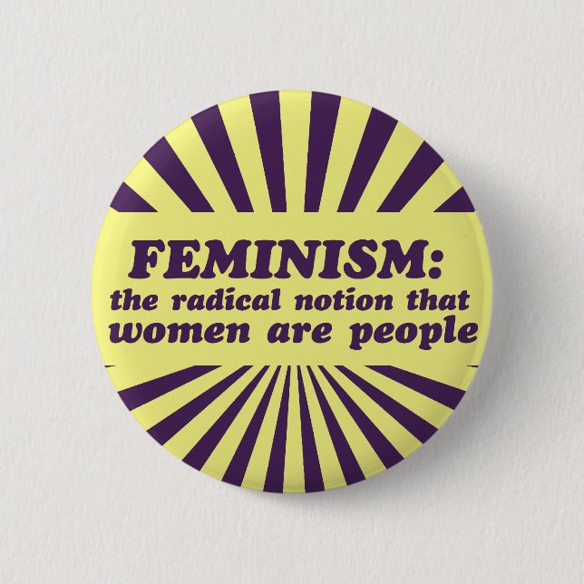Feminism 6 Cm Round Badge (Front)