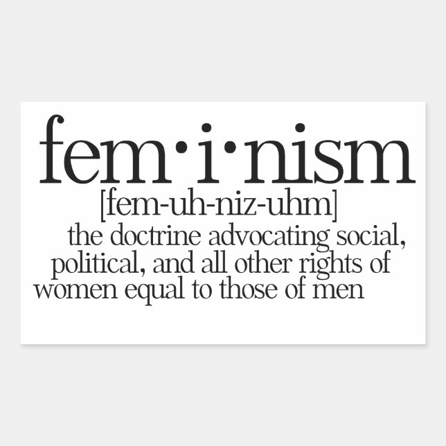 Feminism Defined Rectangular Sticker (Front)