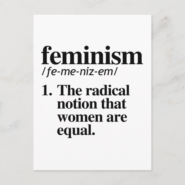 Feminism Definition Postcard (Front)