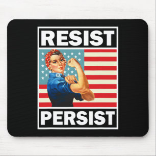 Feminism Feminist Gifts Resist Persist Mouse Pad