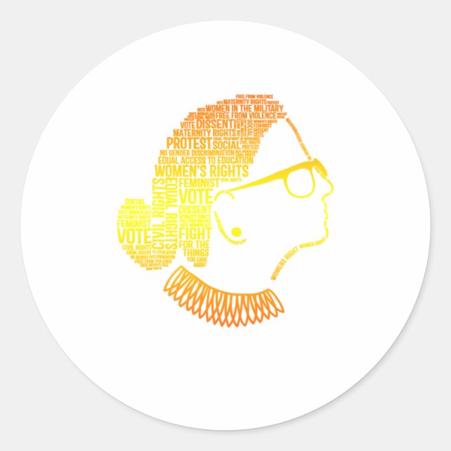 Feminism Quotes Feminist Gifts Womens Rights Classic Round Sticker (Front)