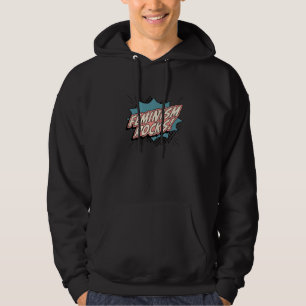 Feminism Rocks Women's Human Rights March Retro Hoodie