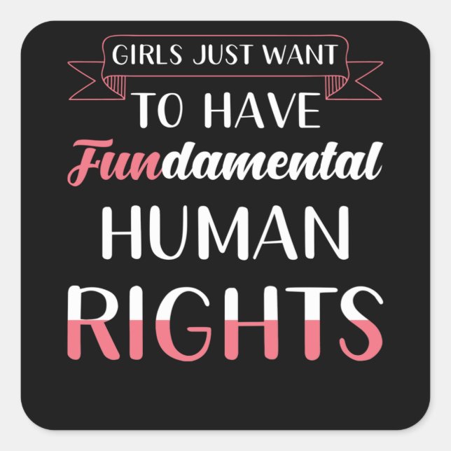 Feminism Saying Square Sticker (Front)