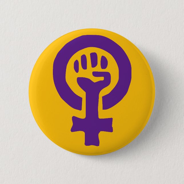 Feminism Symbol 6 Cm Round Badge (Front)