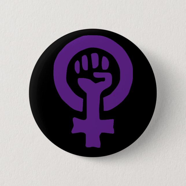 Feminism Symbol 6 Cm Round Badge (Front)