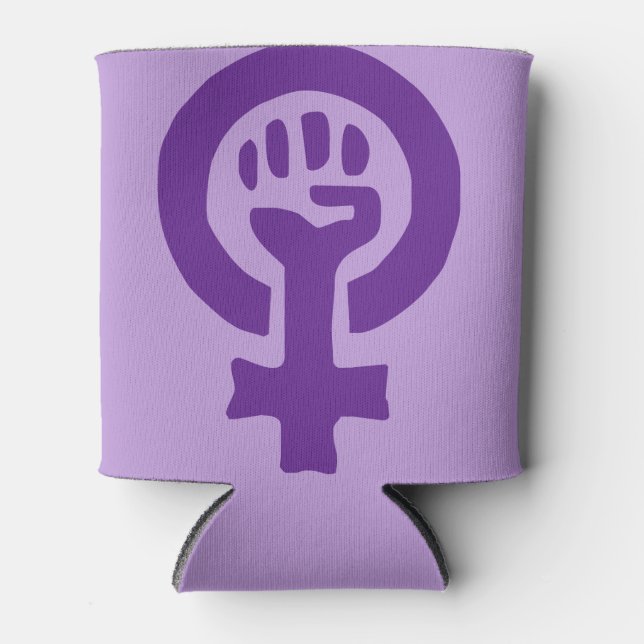 Feminism Symbol Can Cooler (Front)