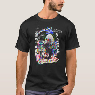 Feminist 1973 Pro Roe Glitchy Punk Rock Distressed T-Shirt