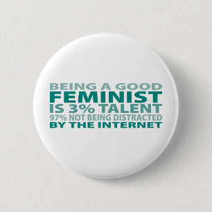 Feminist 3% Talent 6 Cm Round Badge