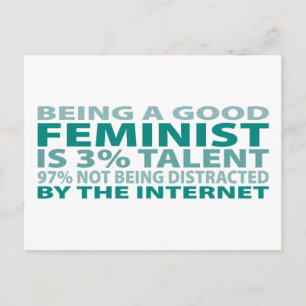 Feminist 3% Talent Postcard