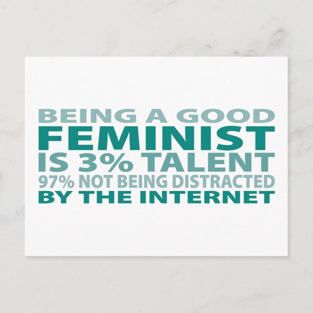 Feminist 3% Talent Postcard (Front)