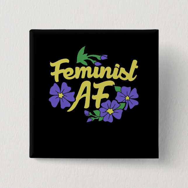 Feminist AF 15 Cm Square Badge (Front)