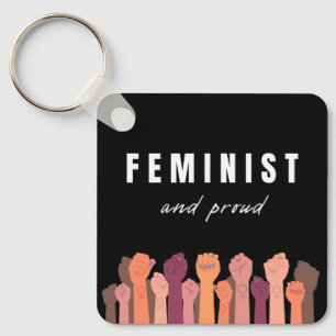 Feminist And Proud Key Ring