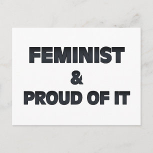 Feminist and Proud Postcard