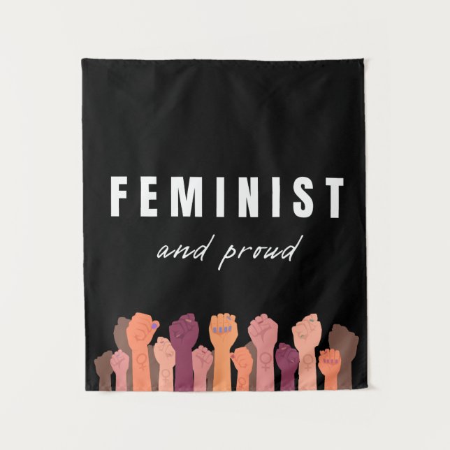 Feminist And Proud Tapestry (Front)