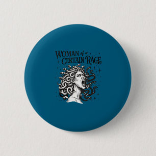 Feminist art empowerment woman of a certain rage 6 cm round badge